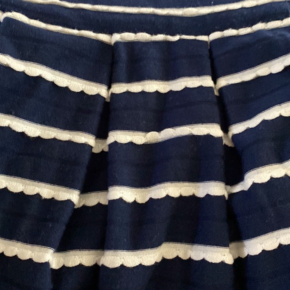 AQUA Bloomingdales Blue Dress with White Scallop Lace Stripes💙🤍💙 - Picture 7 of 8